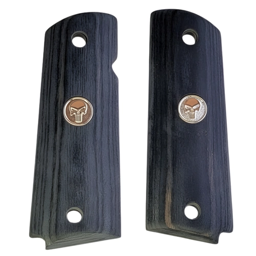 1911 rosewood grips silver skull