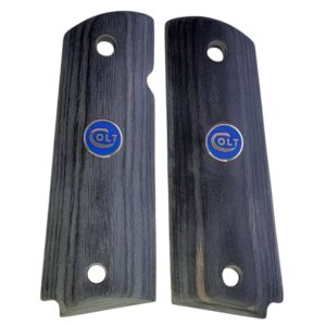 1911 Full Size
  Grips in Black Walnut with Blue COLT Medallion fits COLT and Most Clones