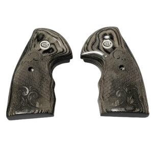 Colt Python Black
Rosewood with Scrollwork and Scales Grips with White COLT Medallion