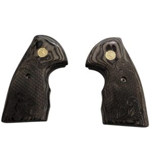 Colt Python Black
Rosewood with Scrollwork and Scales Grips with Gold COLT Medallion