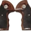 Colt Anaconda Grips – Rosewood Checkered with White Colt Medallion