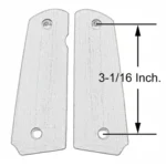 Ambi cut 1911 full size rosewood grips rear panel view