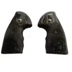 Colt Python wood grips in black rosewood with scrollwork and scale carving and screaming eagle medallion