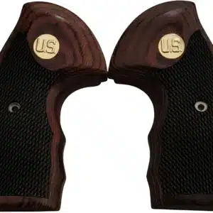 Colt Python rosewood checkering grips with gold U.S. medallion for 2020 Python and 2021 Anaconda revolver