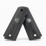 Full size 1911 black laminate grips black Ruger medallion fits Colt Kimber Springfield