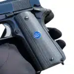 Full size 1911 wood grips black laminate ambi safety cut fits Colt and clones