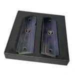 Pair of 1911 Full Size Black Rosewood Punisher grip panels fits Colt Springfield Kimber clones