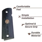 double diamond checkered 1911 black rosewood grips