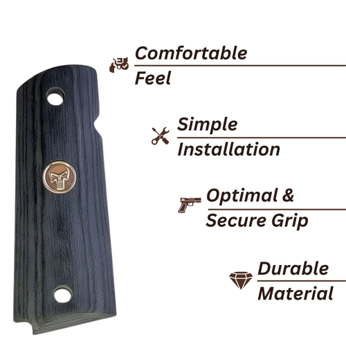 double diamond checkered 1911 black rosewood grips