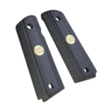 old US medallion detail on black rosewood 1911 grip panel