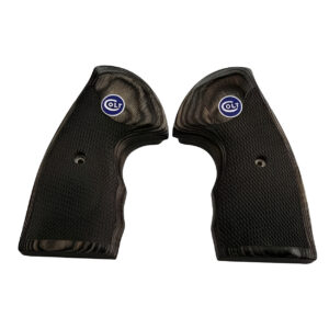 Black Rosewood Grips with
a Blue Enamel Medallion with Silver COLT Letters for the Colt Python Grips,
Colt Python 2020 Grips, Colt 2021 Anaconda