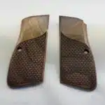 Browning Hi Power grips in walnut with scales pattern carving — fits Hi Power Mark III and P35 frames