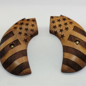 Heritage Rough
  Rider Birdshead Walnut Grips with Carved American Flag