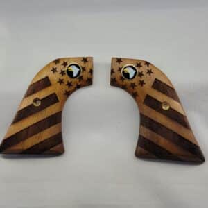Ruger Wrangler Walnut
Grips with Carved American Flag and Screaming Eagle Medallion