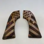 Ruger Wrangler grips in carved walnut with American flag design — fits Wrangler and Super Wrangler