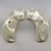Ruger Super Wrangler Grips | White Pearl Birdshead with Silver Punisher Medallion