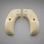 Ruger Wrangler faux ivory grips with silver skull medallion on Bird's Head frame