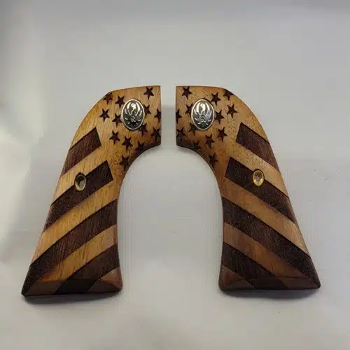 Ruger Wrangler walnut grips with carved American flag