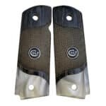 checkered black rosewood 1911 grips