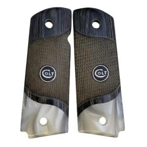 checkered black rosewood 1911 grips