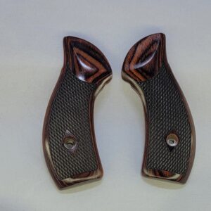 Heritage Roscoe 38 Special +P Grips – Rosewood Laminate Checkered CNC Wood Replacement Grip Panels, Fits 2" & 3" Models, Installation Screw Included