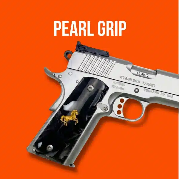 mother of pearl gun grips with iridescent finish for pistols