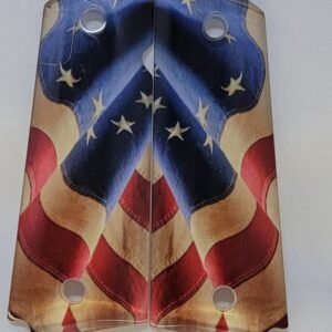 Clear Acrylic 1911 Grips – Printed Betsy Ross Flag | Full Size