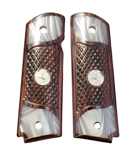 1911 Rosewood Pearl Grips Horse